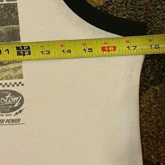 Vintage 1980s Road Racing white and black tank top #vintage #80s #CropTop - Picture 4 of 6